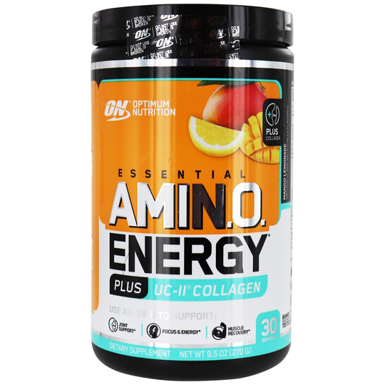 Optimum Nutrition - Essential AmiN.O. Energy Powder Plus UC-II Collagen Mango Lemonade - 9.5 oz.