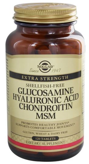 Solgar - Glucosamine Hyaluronic Acid Chondroitin MSM (shellfish-free) - 120 Tablets