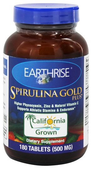 Earthrise - Spirulina Gold Plus 500 mg. - 180 Tablets