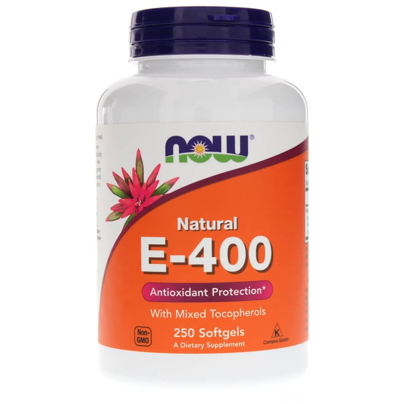 NOW Foods E-400 Natural with Mixed Tocopherols 250 Softgels