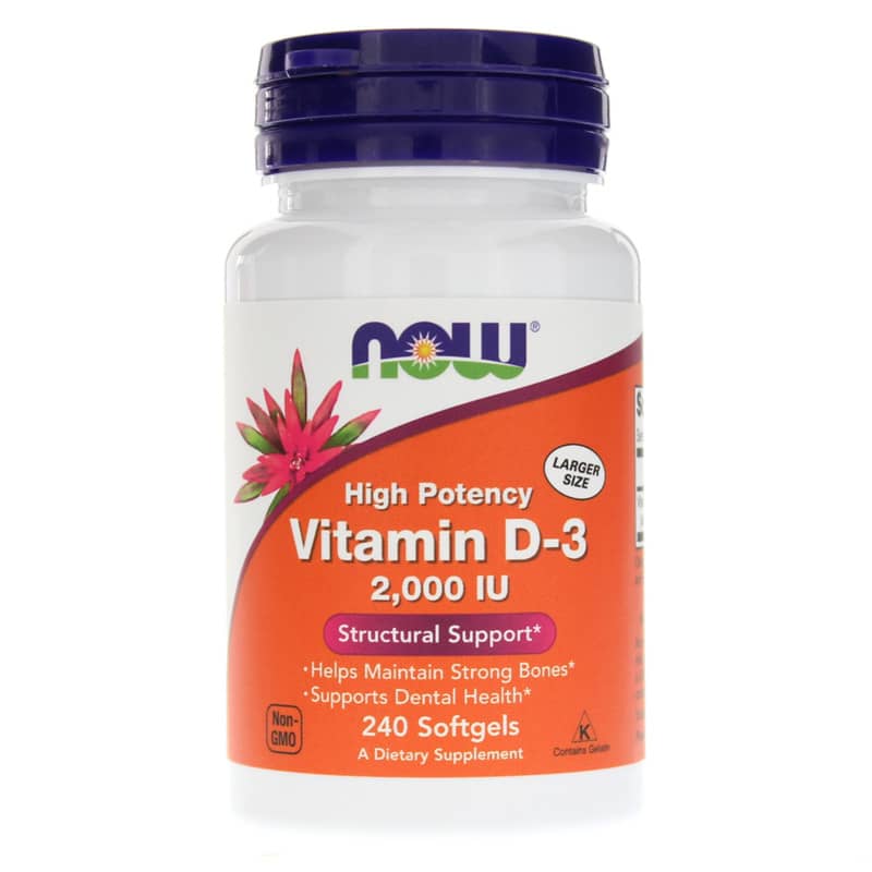 NOW Foods Vitamin D-3 2,000 IU 240 Softgels