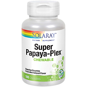 Super Papaya-Plex - Digestive Enzymes & Breath Freshener - Fresh Mint (180 Chewables)