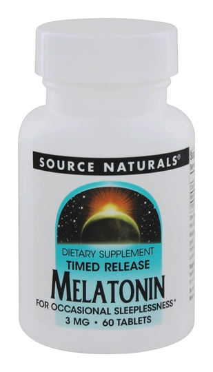 Source Naturals - Melatonin Timed Release 3 mg. - 60 Tablets
