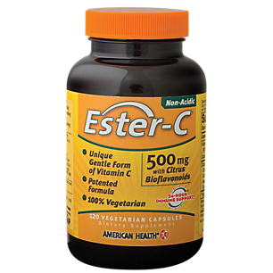 Ester-C with Citrus Bioflavonoids - Non-Acidic Form of Vitamin C - 500 MG (120 Vegetarian Capsules)
