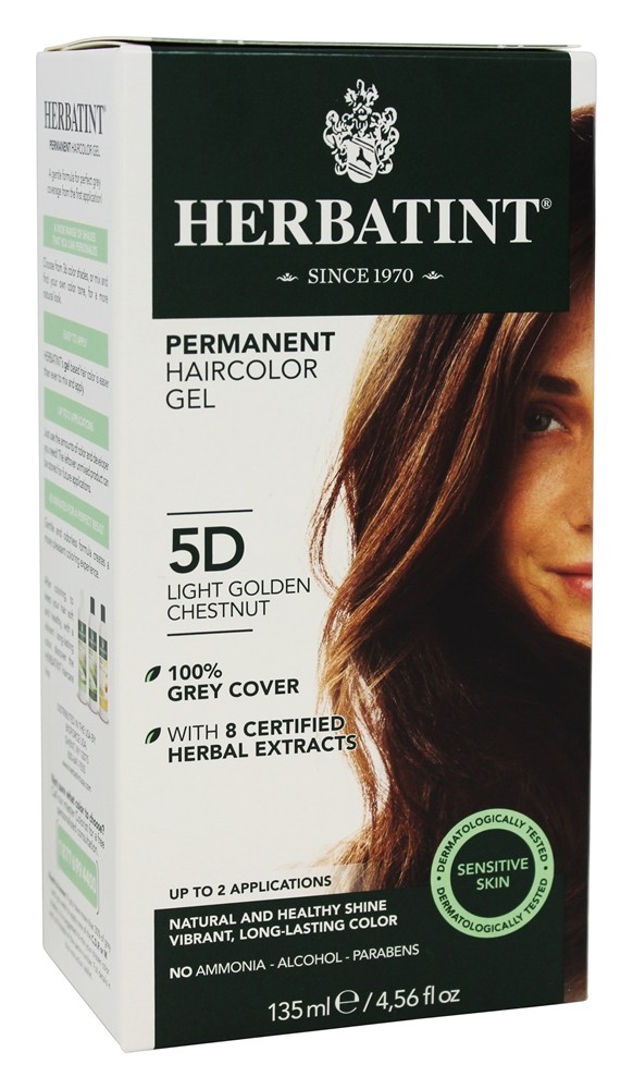 Herbatint - Herbal Haircolor Permanent Gel 5D Light Golden Chestnut - 4.5 fl. oz.