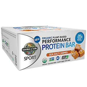 Sport Organic Plant-Based Performance Protein Bar - Sea Salt Caramel (12 Bars)