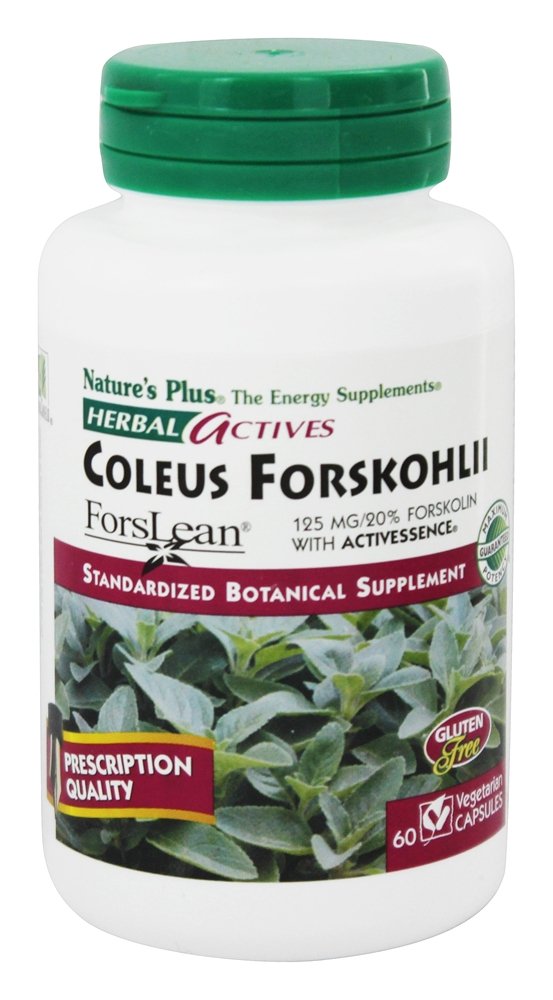 Natures Plus - Herbal Actives Coleus Forskohlii Forskolin 125 mg. - 60 Vegetarian Capsules