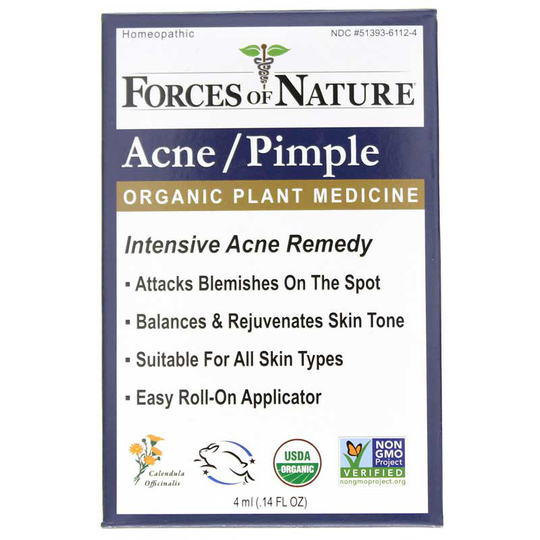 Forces Of Nature Acne/Pimple Organic Plant Medicine Roll-On .14 Oz