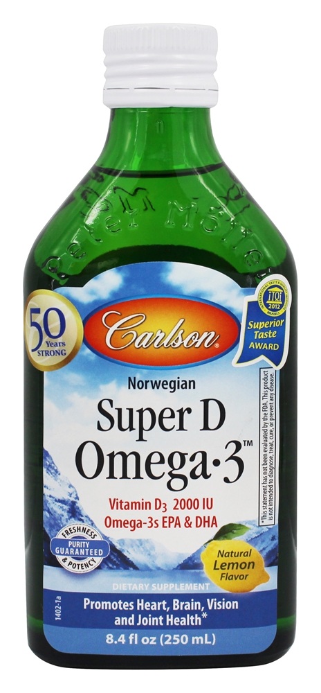 Carlson Labs - Super D Omega-3 Liquid Lemon 2000 IU - 8.4 fl. oz.