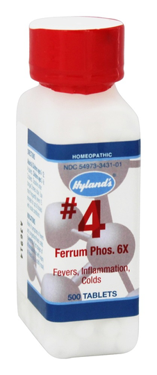 Hylands - Cell Salts 4 Ferrum Phosphoricum 6 X - 500 Tablets