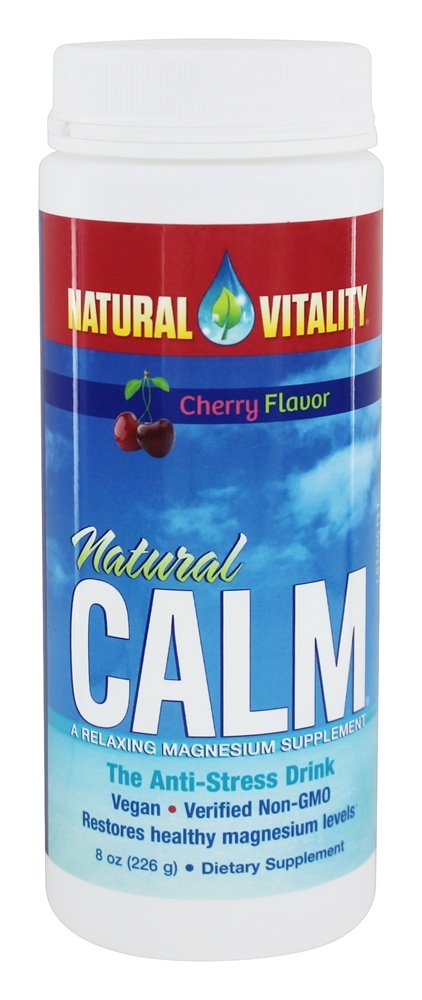 Natural Vitality - Natural Calm Magnesium Anti-Stress Drink Cherry Flavor - 8 oz.