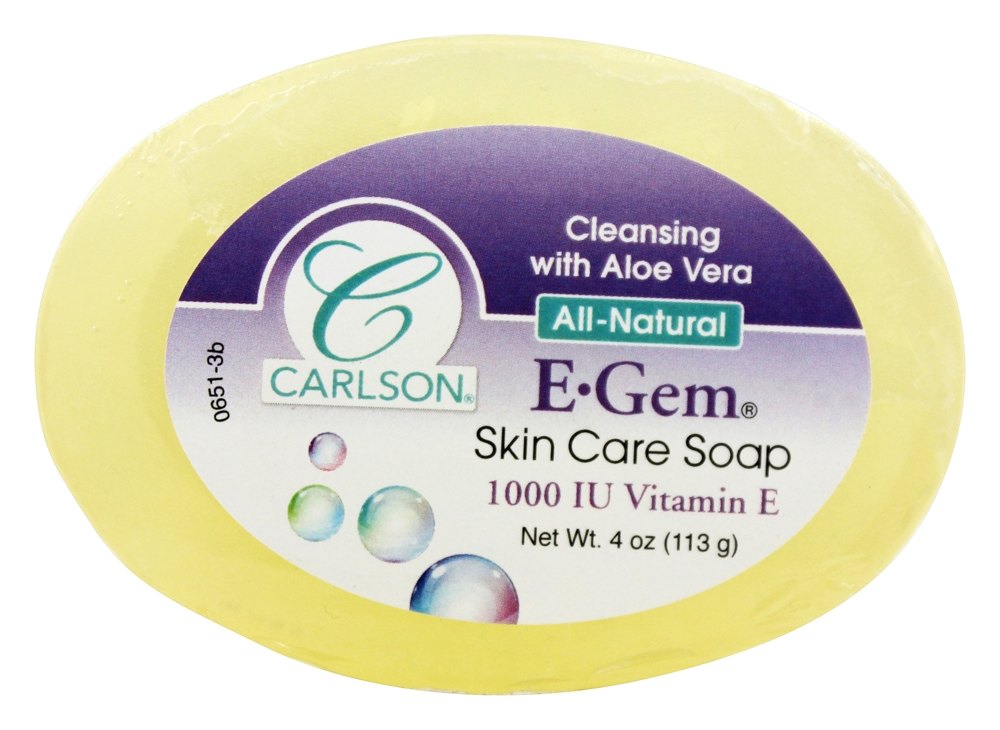 Carlson Labs - E Gem Soap with Aloe Vera & Vitamin A & E 1000 IU - 4 oz.