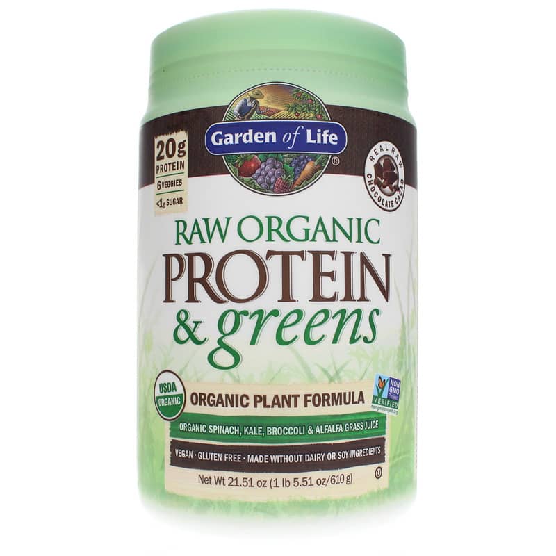 Garden of Life Raw Organic Protein & Greens Chocolate 21.51 Oz 611 Grams