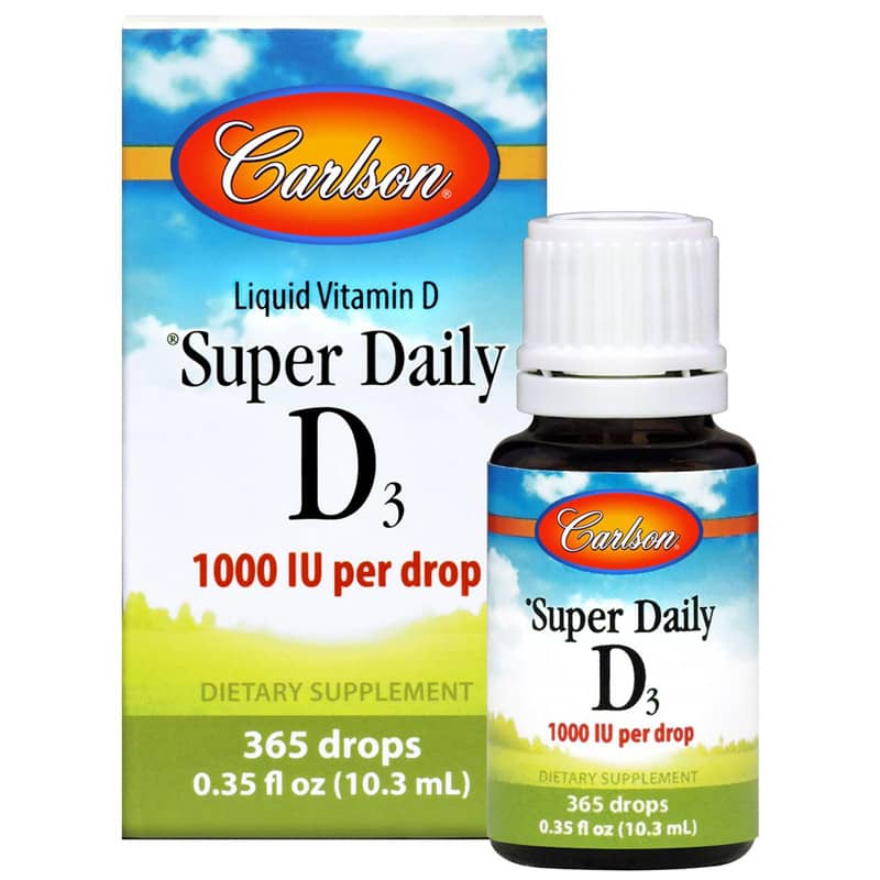 Carlson Labs Super Daily D3 1000 IU Vitamin D Liquid 365 Drops