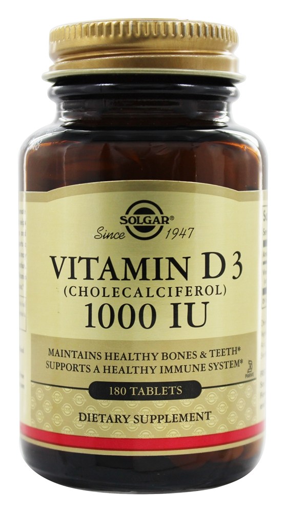 Solgar - Vitamin D3 Cholecalciferol 1000 IU - 180 Tablets