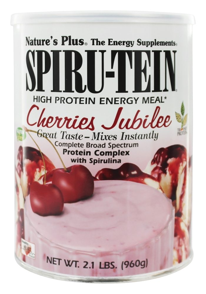 Natures Plus - Spiru-Tein High Protein Energy Meal Cherries Jubilee - 2.1 lbs.