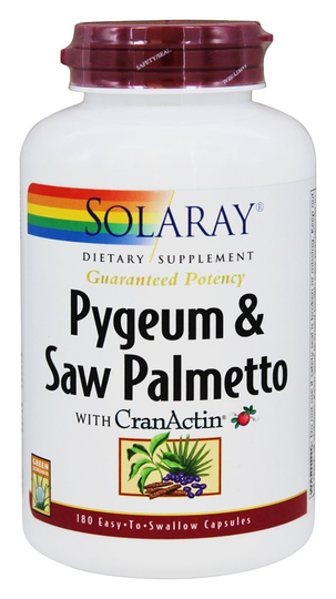 Solaray - Guaranteed Potency Pygeum & Saw Palmetto - 180 Capsules