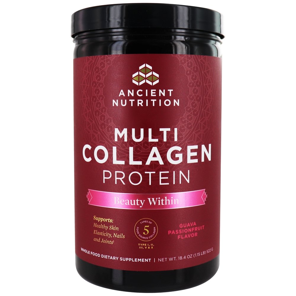 Ancient Nutrition - Multi Collagen Protein Powder Beauty Within Guava Passionfruit - 18.4 oz.