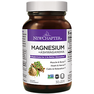 Magnesium + Ashwagandha - Bisglycinate for 2x Better Absorption - Supports Calm & Relaxation (30 Vegan Tablets)
