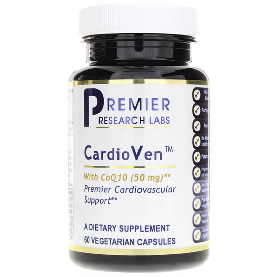 Premier Research Labs CardioVen With CoQ-10 50 Mg Cardiovascular Support 60 Veg Capsules