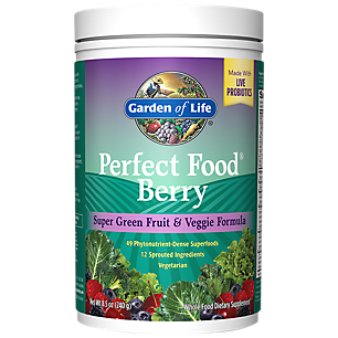 Perfect Food Super Green Fruit & Vegetable Formula Powder - Berry (30 Servings)