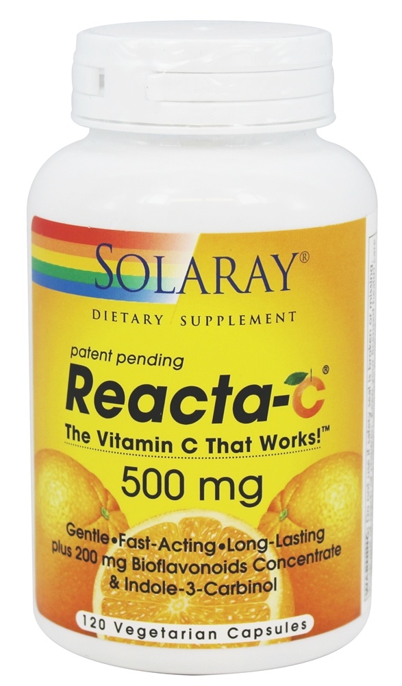 Solaray - Reacta-C with Bioflavonoids Concentrate 500 mg. - 120 Vegetarian Capsules