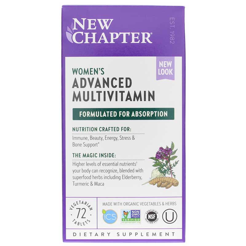New Chapter Women's Advanced Multi 72 Veg Tablets