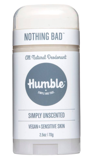 Humble Brands - All Natural Vegan & Sensitive Deodorant Stick Simply Unscented - 2.5 oz.