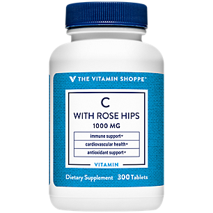 Vitamin C with Rose Hips - Immune Support - 1,000 MG (300 Tablets)