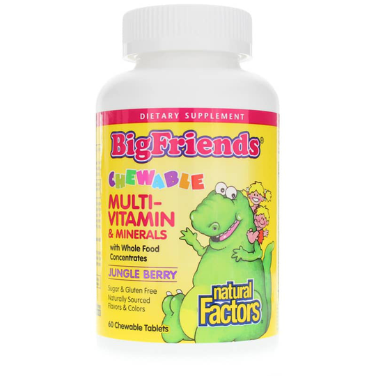 Natural Factors BigFriends Chewable Multivitamin Jungle Berry 60 Chewable Tablets