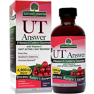 UT Answer - D-Mannose & Cranberry Concentrate with Vitamin C - 4,900 MG Blend Per Serving (4 fl oz)