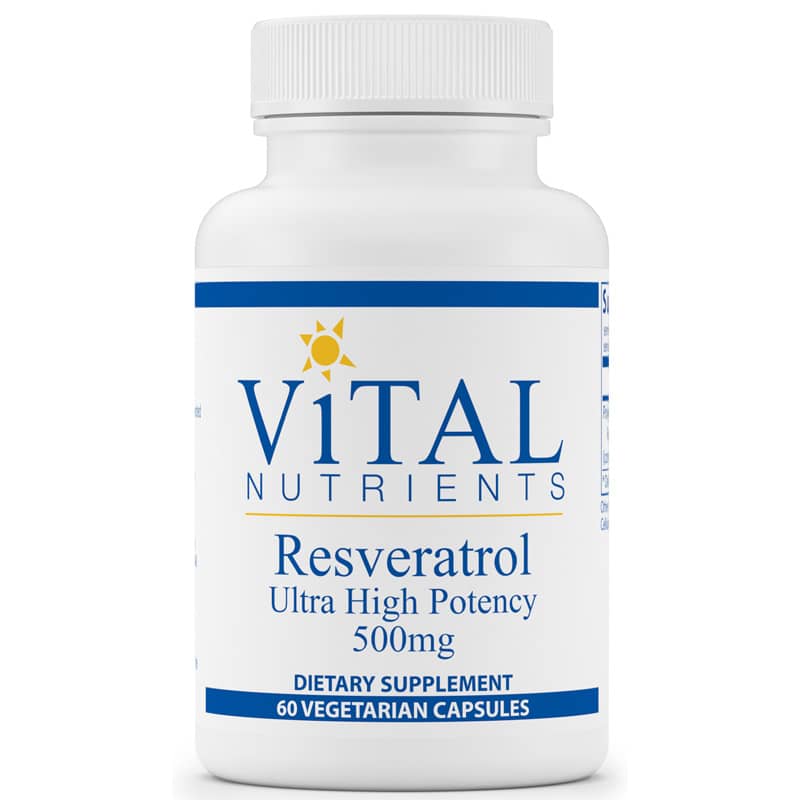Vital Nutrients Resveratrol Ultra High Potency 500 Mg 60 Veg Capsules