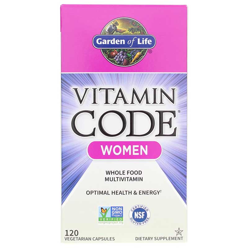 Garden of Life Vitamin Code Women Raw Whole Food Multivitamin 120 Veg Capsules