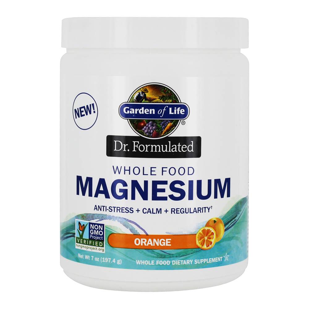 Garden of Life - Dr. Formulated Whole Food Magnesium Drink Powder Orange - 7 oz.