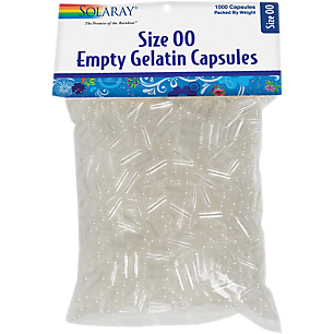 Empty Gelatin Capsules - Size 00 (1,000 Capsules)