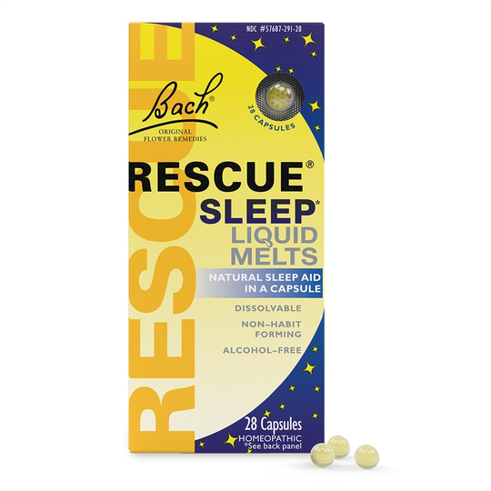 Bach - Rescue Remedy Sleep Liquid Melts Natural Sleep Aid - 28 Capsules
