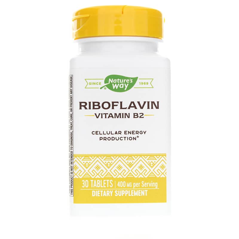 Natures Way Riboflavin Vitamin B2 400 Mg 30 Tablets