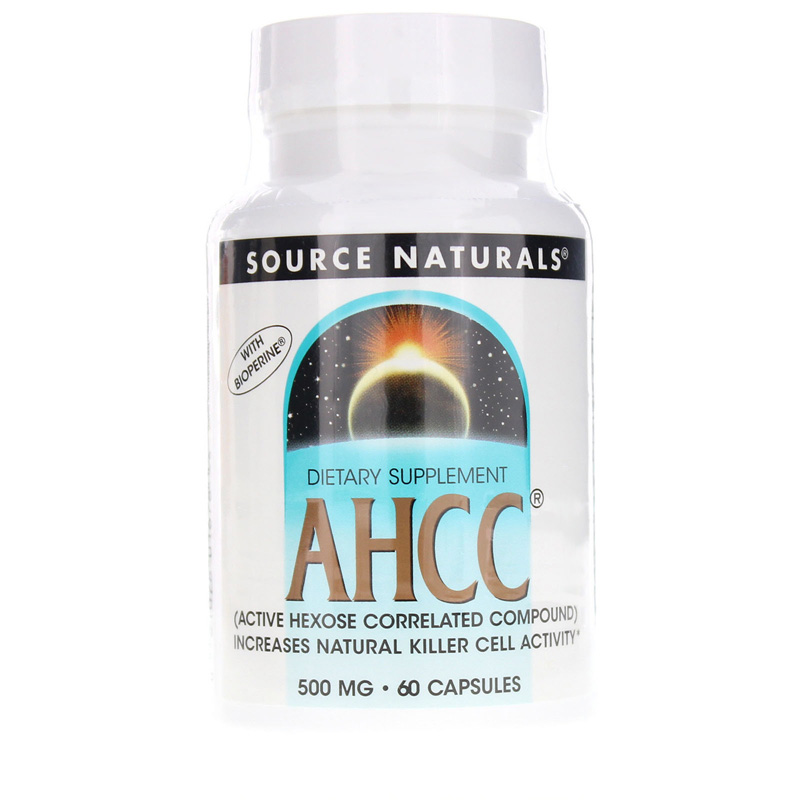 Source Naturals Ahcc with Bioperine 500 Mg 60 Capsules