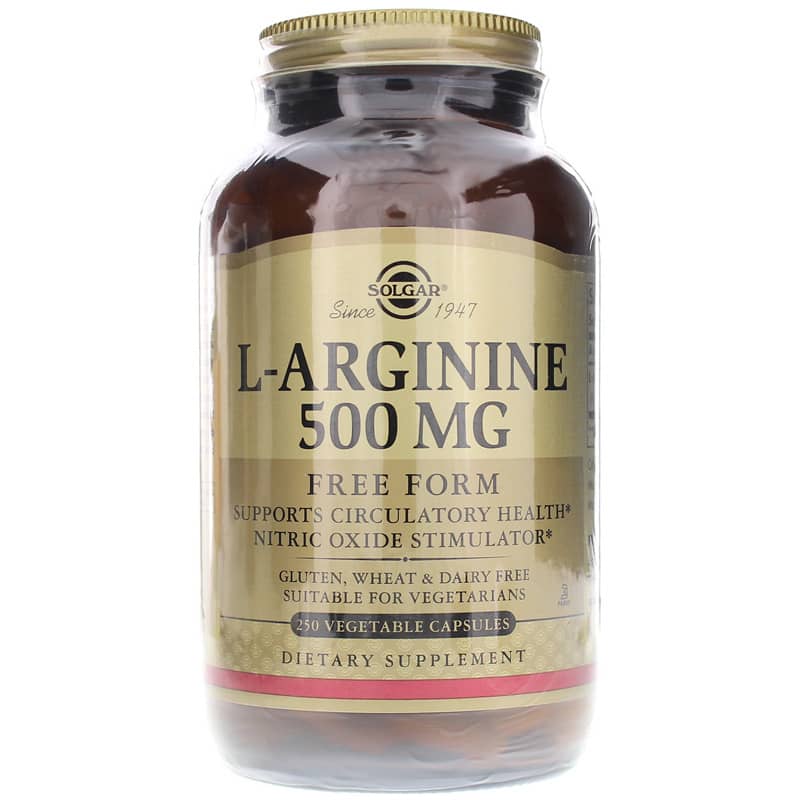 Solgar L-Arginine 500 Mg 250 Veg Capsules