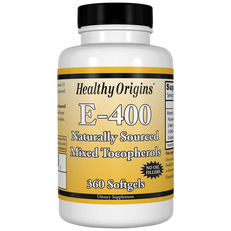 Healthy Origins E-400 Mixed Tocopherols 360 Softgels
