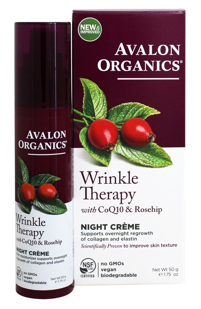 Avalon Organics - CoQ10 Repair Wrinkle Defense Facial Night Cream - 1.75 fl. oz. (Formerly Cellular Renewing Wrinkle Defense Skin Care)