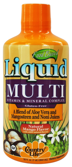 Country Life - Liquid Multi Vitamin & Mineral Complex Natural Mango Flavor - 32 fl. oz.