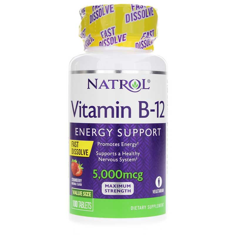 Natrol Vitamin B-12 5000 Mcg Fast Dissolve 100 Tablets