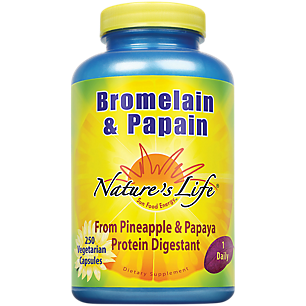 Bromelain & Papain - From Pineapples & Papaya for Protein Digestion (250 Vegetarian Capsules)