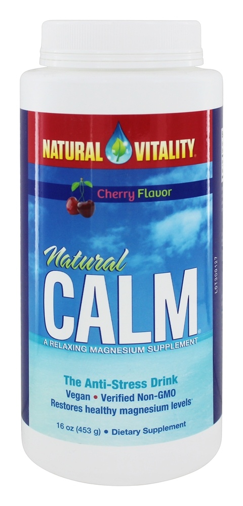 Natural Vitality - Natural Calm Magnesium Anti-Stress Drink Cherry Flavor - 16 oz.