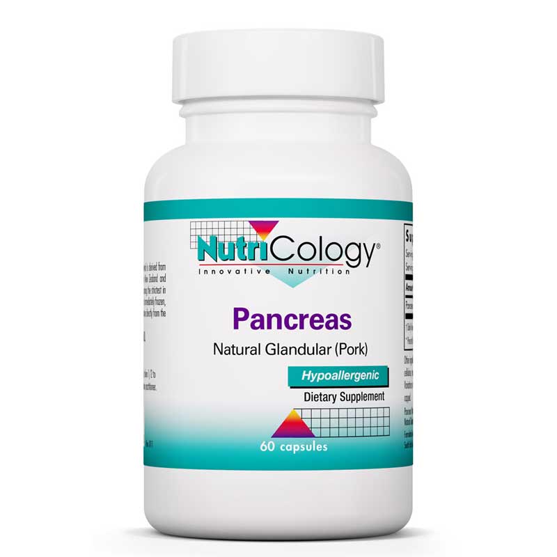 Nutricology Pancreas Natural Glandular (Pork) 60 Veg Capsules