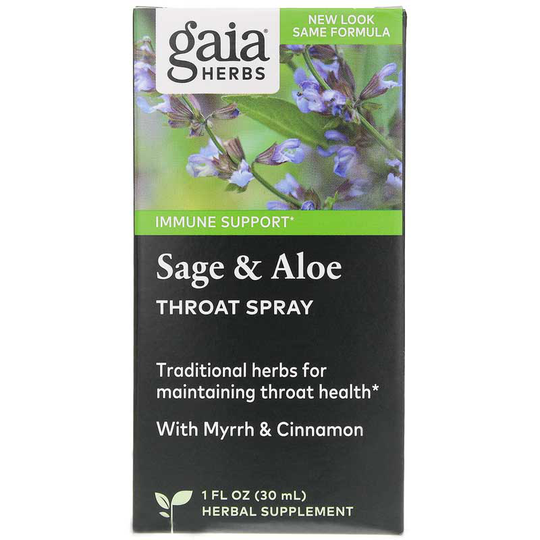 Gaia Herbs Sage & Aloe Throat Spray 30 Ml