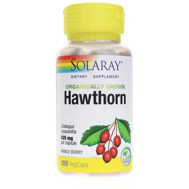 Solaray Hawthorn, Organially Grown Formula 100 Veg Capsules