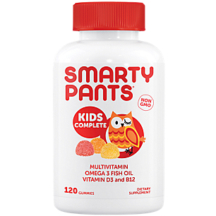 Kids Complete Multivitamin with Omega 3 Fish Oil, Vitamin D3 and B12 - Lemon, Orange & Strawberry Banana (120 Gummies)