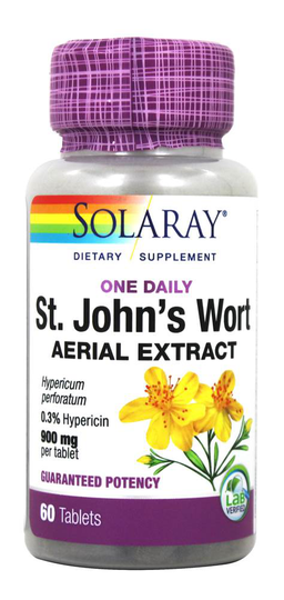 Solaray - St. John's Wort Aerial Extract Guaranteed Potency 900 mg. - 60 Tablets